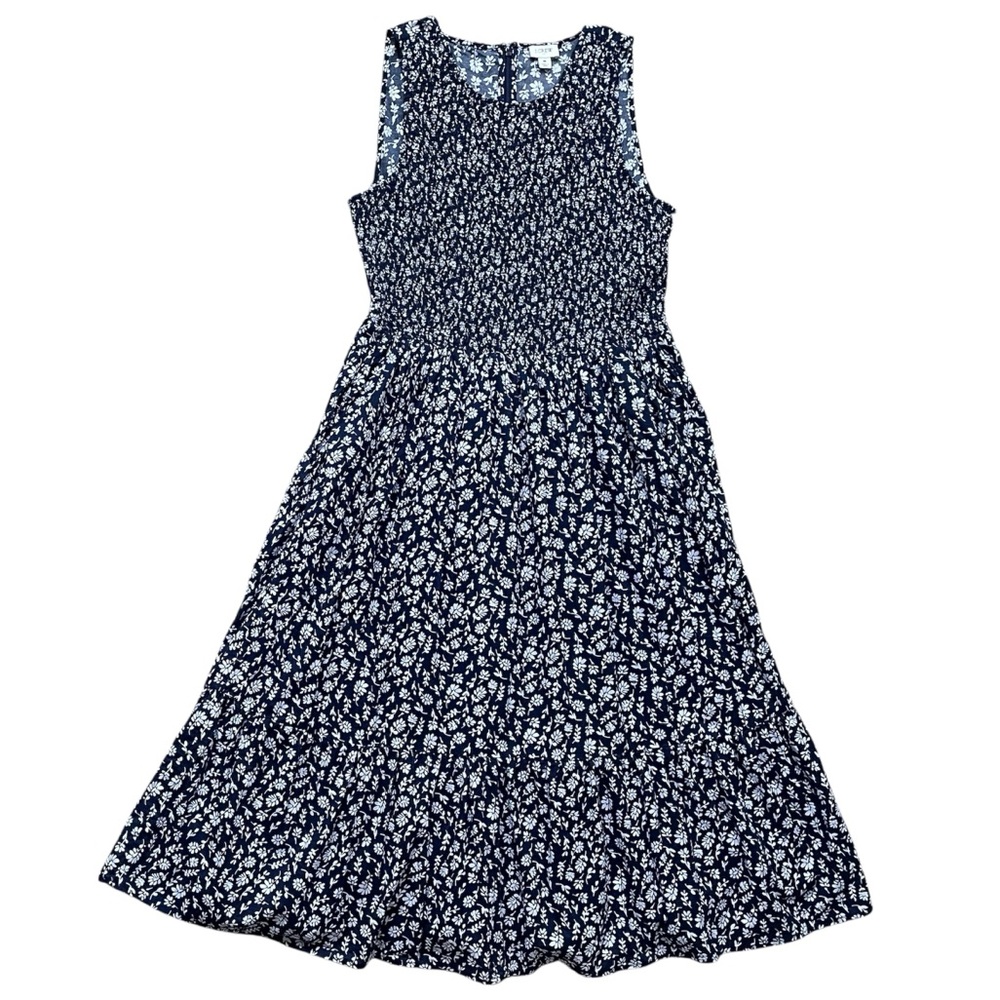 *NWOT* J. Crew Printed Smocked Tiered Midi/Maxi Dress - Picture 5 of 16